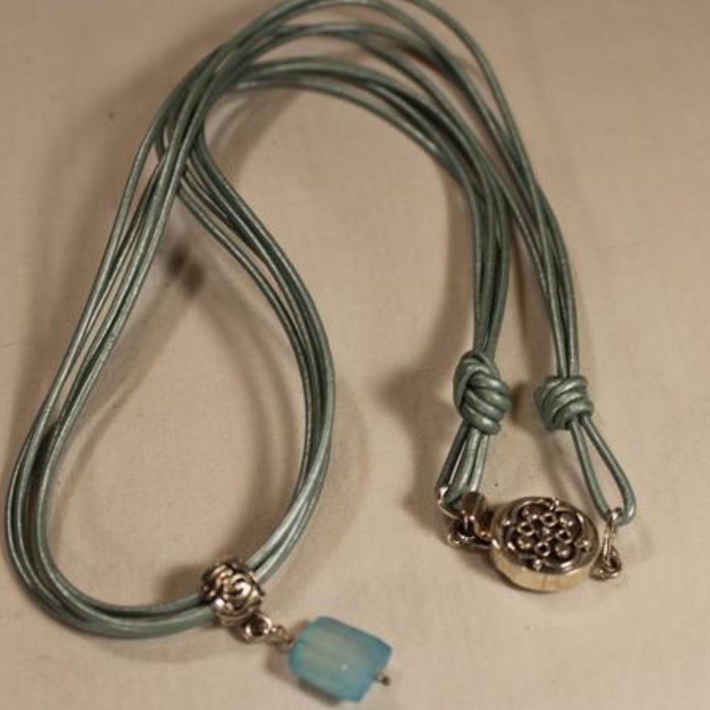 Aqua Chalcedony Necklace